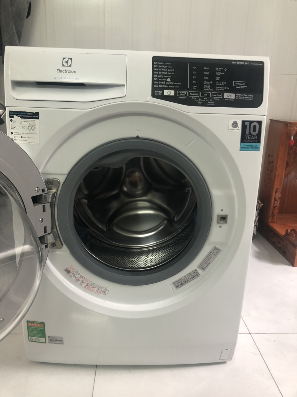 Máy giặt Electrolux 9kg Inverter đời 2018 cũ